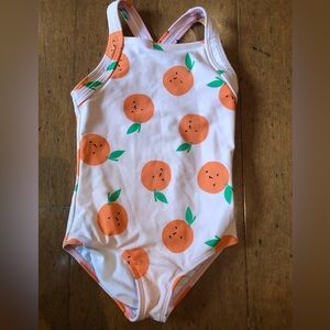 Hanna Andersson orange swimsuit 4T